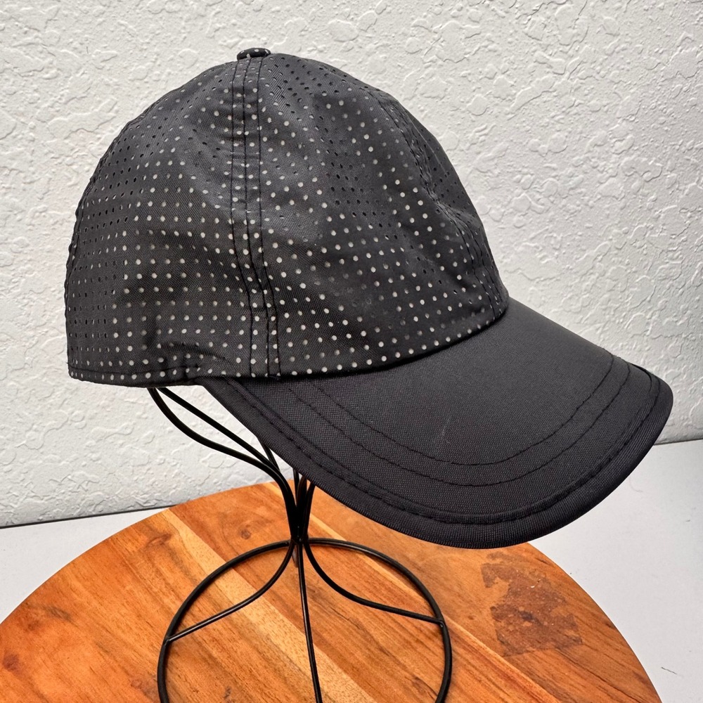 Athleta Headsweats Black Perforated Running Hat Adjustable Performance Cap Women